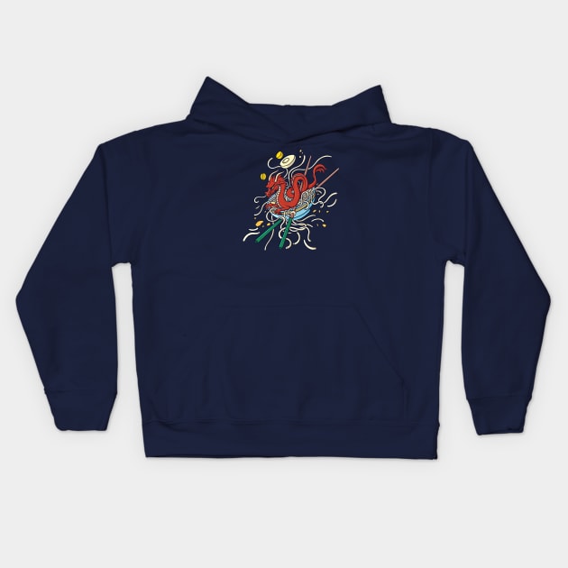 Noodle Dragon Kids Hoodie by asitha